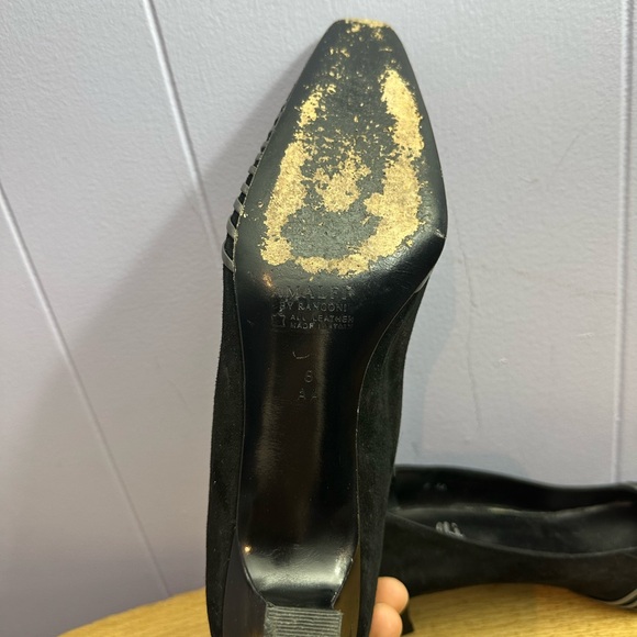 Amalfi Black Suede Heels with Knot Detail - Picture 5 of 7